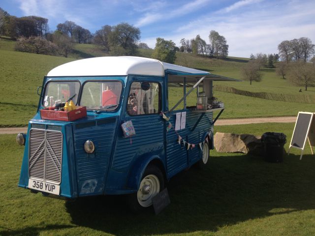 The Coffee van up at Stonor valley waiting for the gates to open
